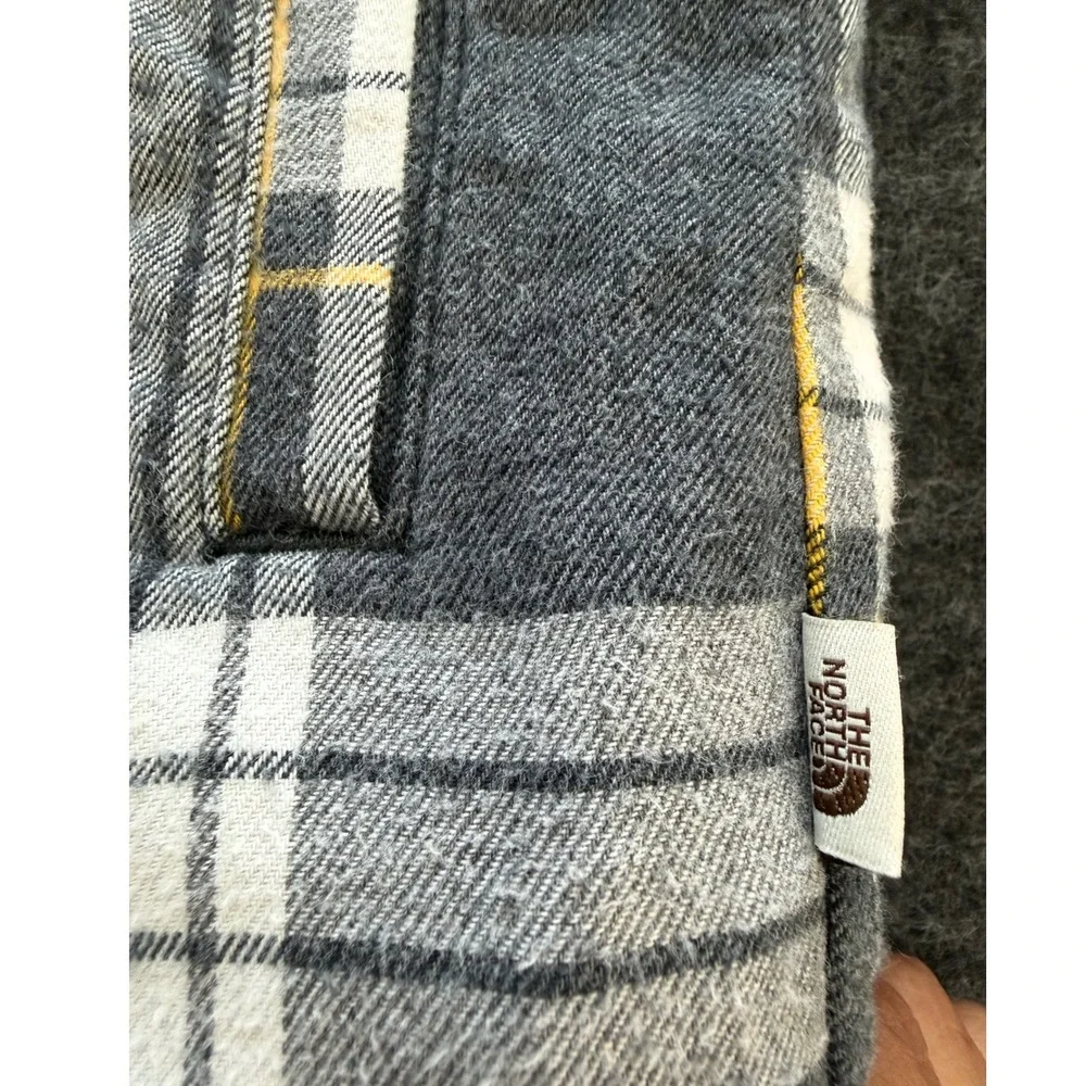 The North Face Campshire Shirt Jacket Mens Medium Plaid Flannel Sherpa Shacket